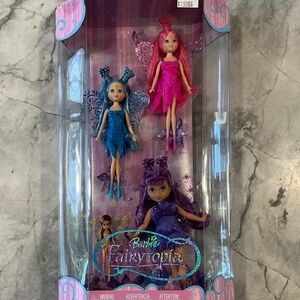 Barbie Doll Fairytopia 4 Mini Fairies Wingdom Pink, Blue, Purple, Gold 2005